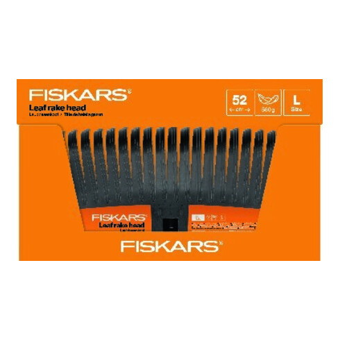Fiskars Tête de balai à feuilles L, noir Solid