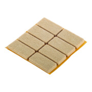 fix-o-moll SUKI, Gleiter eckig,B 20xL40mm zum Kleben Filz beige