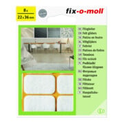 fix-o-moll SUKI, Gleiter oval,B 22xL36mm zum Kleben Filz weiß-3