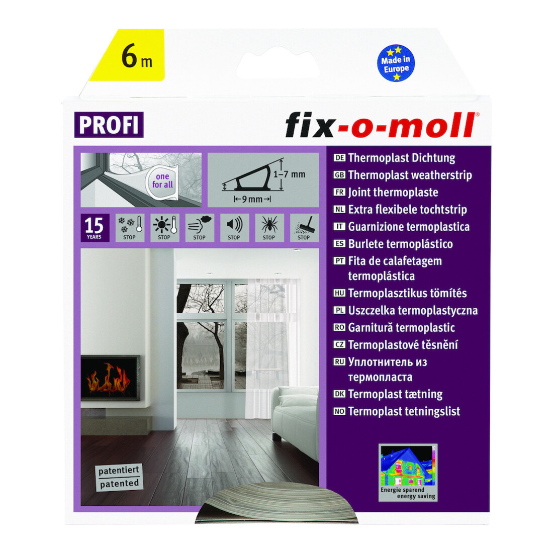 fix-o-moll SUKI, joint de porte-fenêtre à monter en thermoplastique