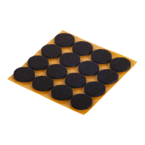 fix-o-moll SUKI, patin rond, diamètre 22 mm à coller, feutre marron