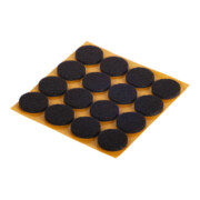 fix-o-moll SUKI, patin rond, diamètre 22 mm à coller, feutre marron