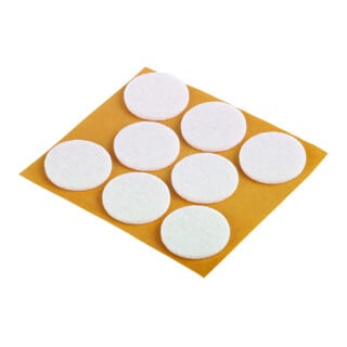 fix-o-moll SUKI, patin rond, diamètre 28 mm, à coller, feutre blanc