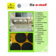 fix-o-moll SUKI, patin rond, diamètre 28 mm à coller, feutre marron-3