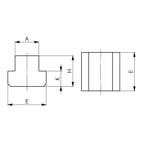 Fixation AMF pour rainures en T no. 6541 M12x14mm pour jeu de chaînes de tension