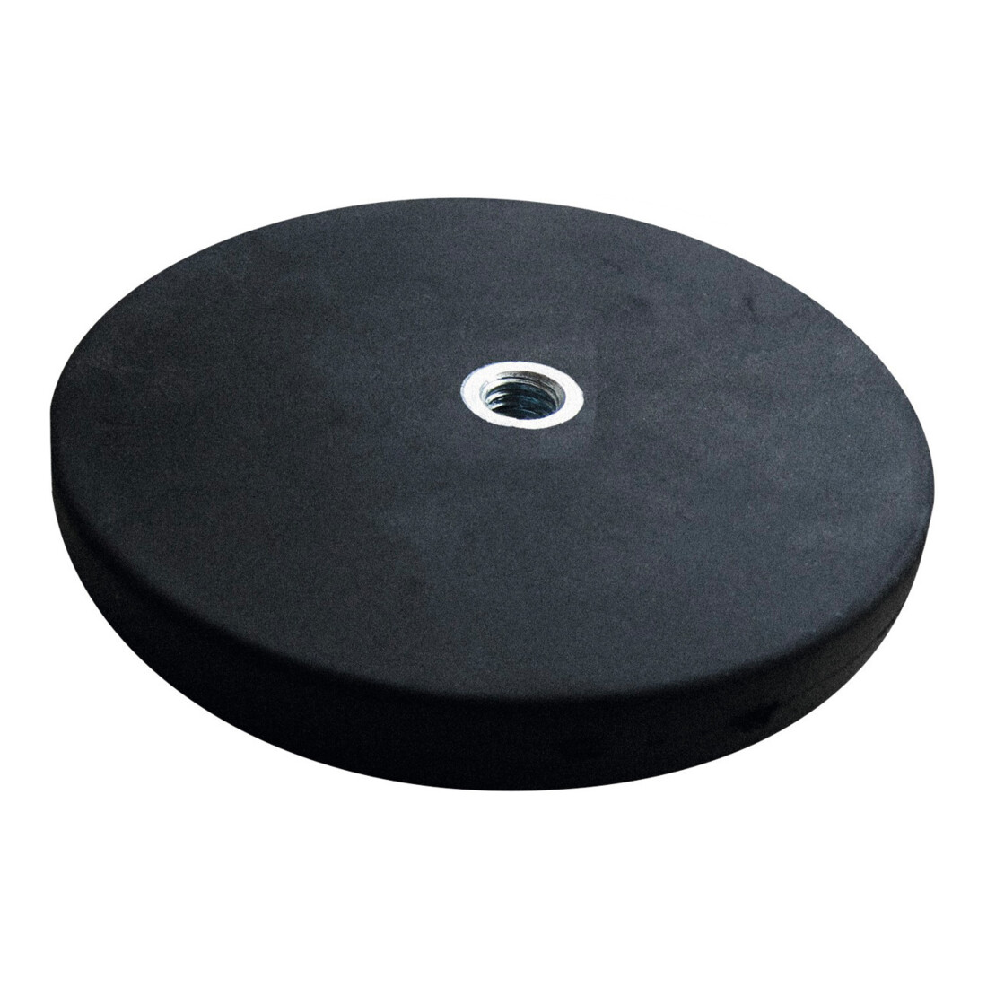 Flachgreifermagnet Set 2-teilig mit Gewindebuchse flach, Neodym,⌀ 43 mm