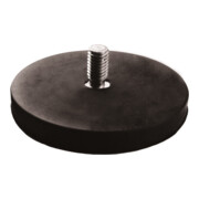 Flachgreifermagnet Set 2-teilig mit Gewindestutzen, Neodym,⌀ 43 mm