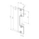 ASSA ABLOY Flachschließblech ohne Riegelausschnitt 110 mm 24 mm
