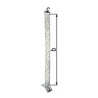 Flachstahl-Betonanker 205x40x40mm Stahl roh sendzimirverzinkt