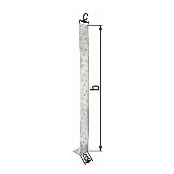 Flachstahl-Betonanker 205x40x40mm Stahl roh sendzimirverzinkt