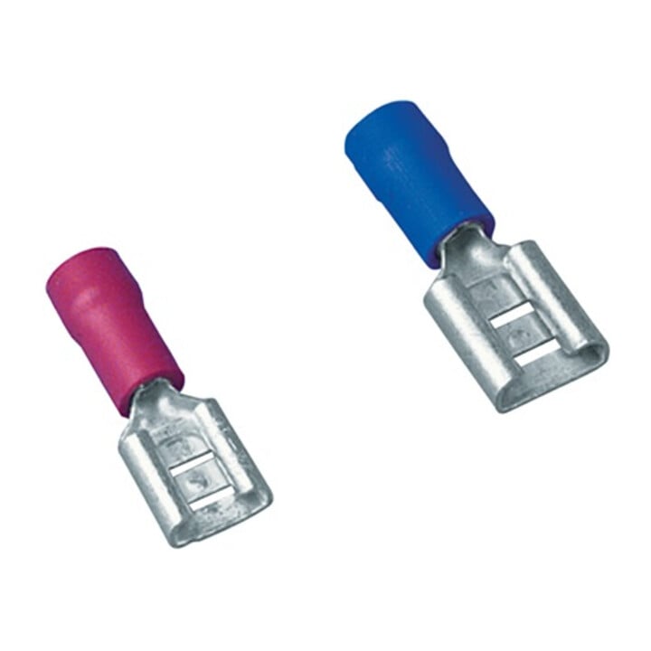 Flachsteckhülse rot 0,5-1,0mm2 6,3x0,8mm2