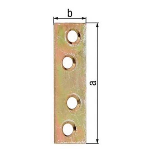 Gustav Alberts Flachverbinder galvanisch gelb verzinkt 15 mm