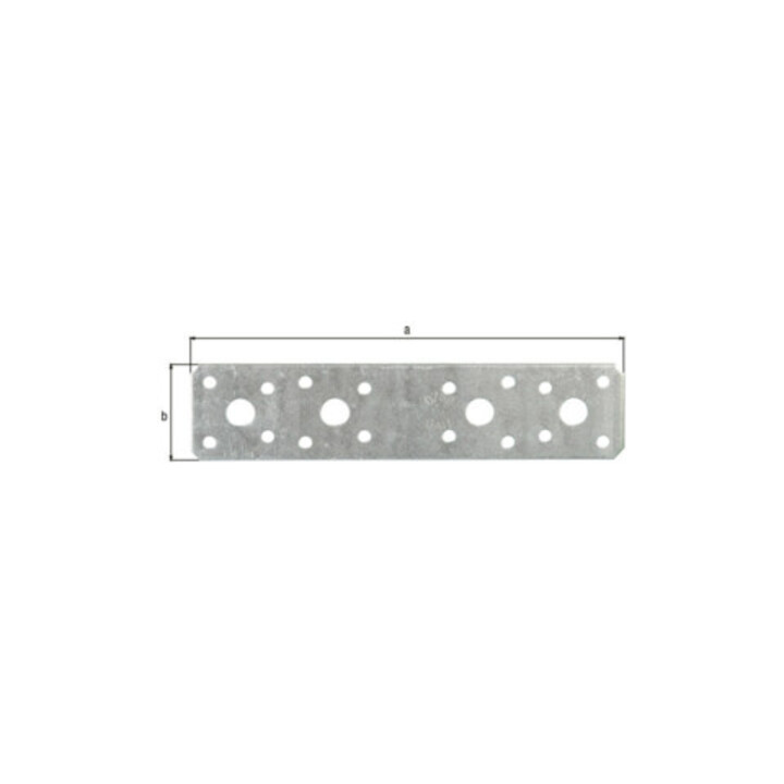 Flachverbinder EN 14545 : L.180mm l.40mm e.3mm STA sdmverz. Nb trous 4/16 GAH