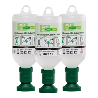 Flacon de rinçage oculaire 0,5 l 3 ans (bouteille non ouverte) DIN EN15154-4 3 u