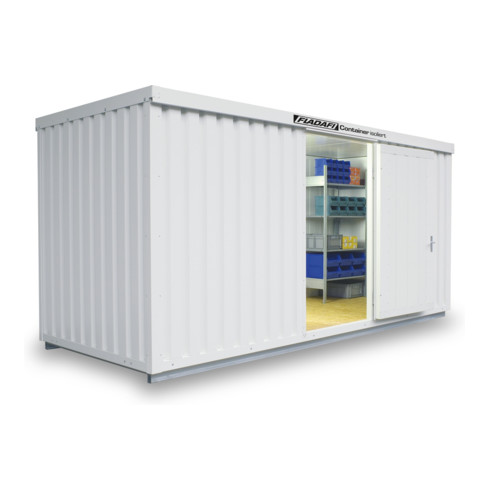 FLADAFI® Materialcontainer IC 1500 isoliert, mit isoliertem Boden lackiert in RAL-Farbton