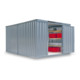 FLADAFI® Materialcontainer- Kombination MC 1340 Verzinkt, vormontiert mit Holzfußboden-1