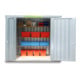 FLADAFI® Materialcontainer MC 1300 XL Verzinkt, montiert mit Holzfußboden lackiert in RAL-Farbton-1