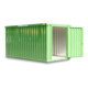 FLADAFI® Materialcontainer MC 1400 TS Verzinkt, zerlegt mit Holzfußboden-1