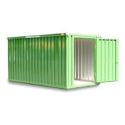 FLADAFI® Materialcontainer MC 1400 TS Verzinkt, zerlegt mit Holzfußboden