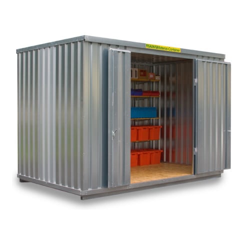 FLADAFI® Materialcontainer MC 1400 XXL Verzinkt, montiert