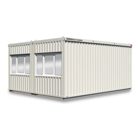 FLADAFI® Raumcontainer-Kombination mit Außenwandlackierung in lichtgrau (RAL 7035), 1x Toilettenraum