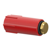 Flamco Baustopfen G 1/2 M, rouge, avec filetage en laiton, auto-étanche