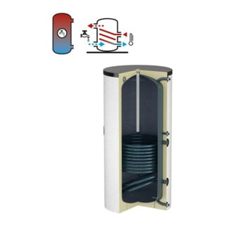 Flamco Chauffe-eau à accumulation Duo 300 l, blanc, avec isolation