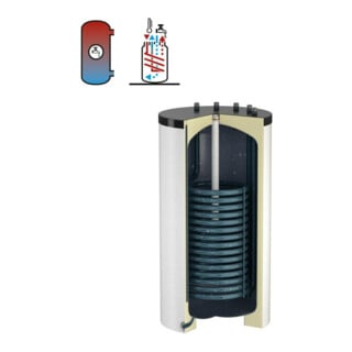 Flamco Chauffe-eau sur socle U/HP basic 160 l, blanc, avec isolation