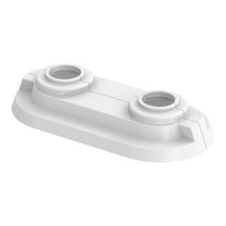 Flamco Doppelrosette RDC 50 50mm, Rohrdurchmesser 15mm, weiß