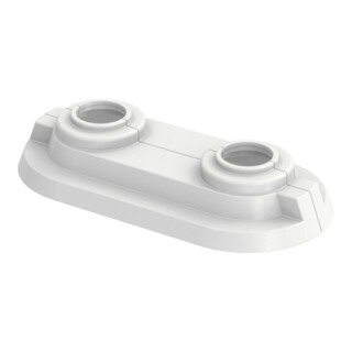 Flamco Double rosace RDC 50 50 mm, diamètre tuyau 15 mm, blanc