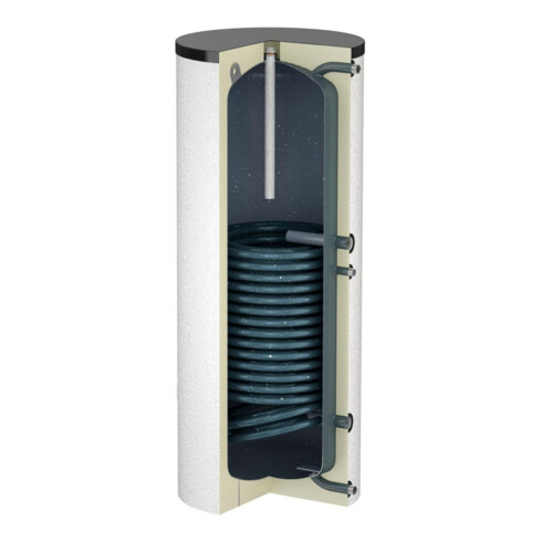 Flamco Hochleistungsspeicher Duo HLS 500 l, weiß, mit Isolierung