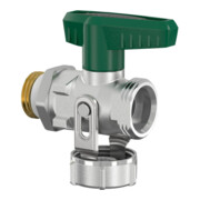 Flamco KFE Robinet à boisseau sphérique G 1/2 M, avec poignée verte, FG, DG, avec filetage mâle, vn, sans SV