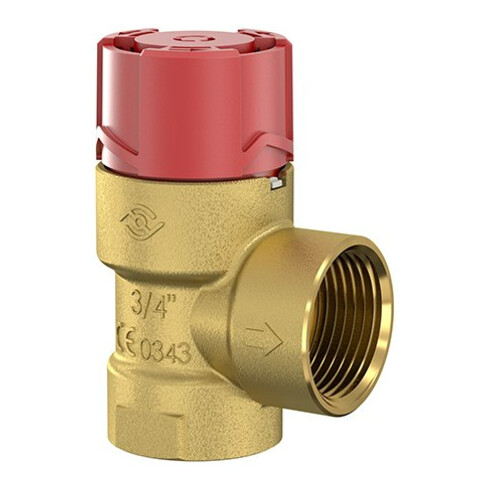 Flamco Meibes Membran-Sicherheitsventil Flopress RP 1/2xRp 3/4, 3 bar Ansprechdruck
