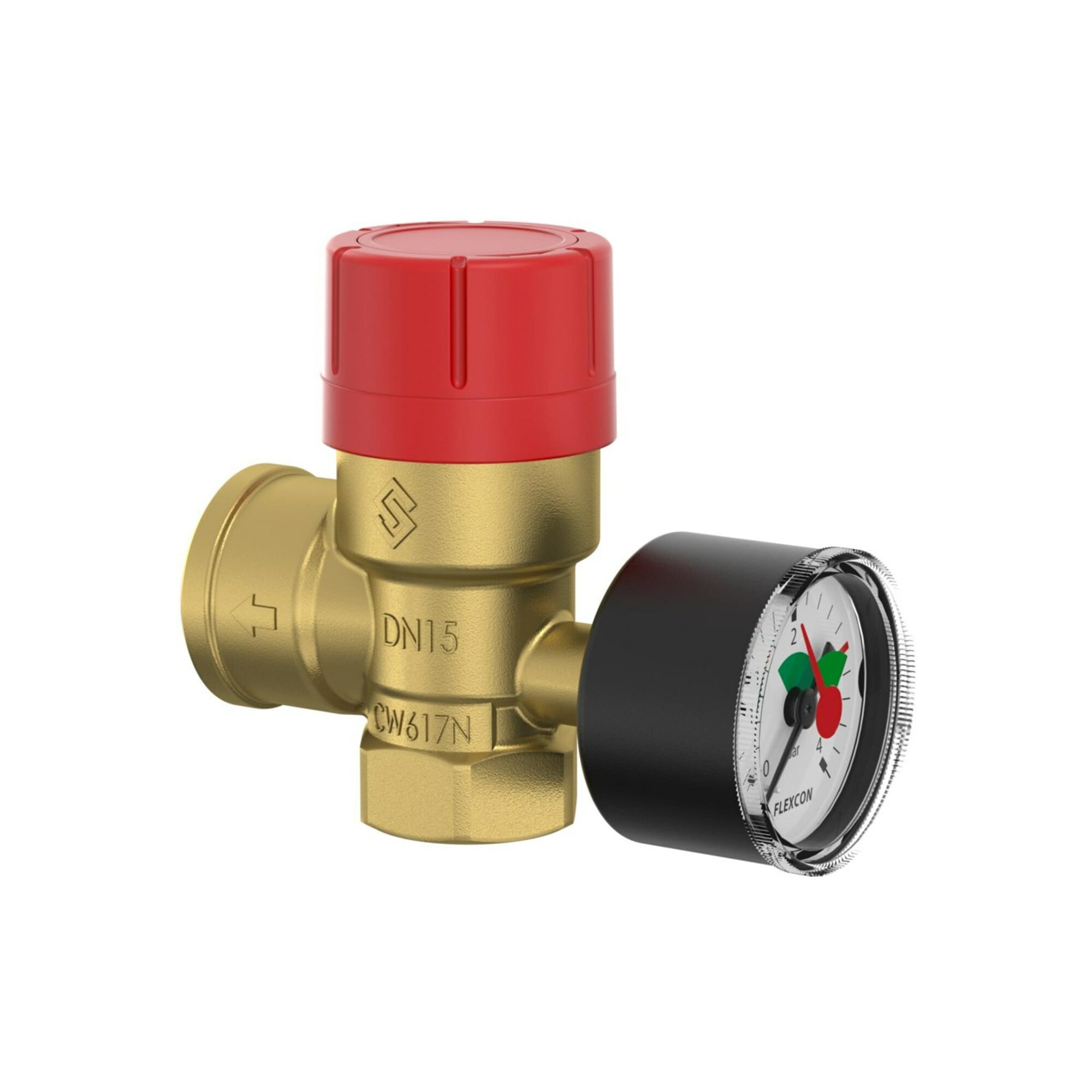 Flamco Meibes Sicherheitsventil Prescomano Rp 1/2, 3 bar, 50 kW, nach TRD 721