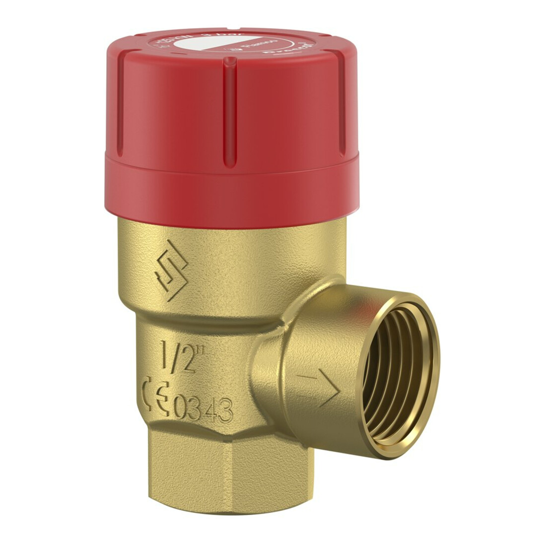 Flamco Meibes Vanne de sécurité à membrane Prescor Rp 1/2, Rp 3/4, 50 kW, 2,5 bar