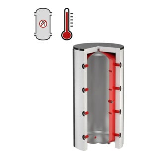 Flamco Pufferspeicher PS 3000 l, Au pulverbes, Inn. unbeschichtet