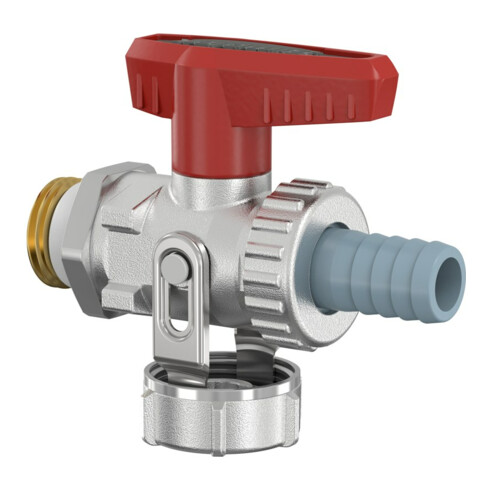 Flamco Robinet à bille KFE G 1/2 M, avec r. FG, DG, avec AG, vn, avec SV