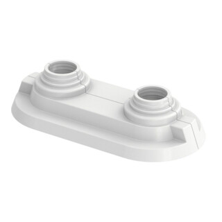 Flamco Rosette double HRDB 50 50mm, Ø tuyau 14,16,17,20mm, blanc