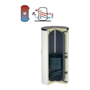 Flamco Standspeicher Duo 150 l, weiß, mit Isolierung