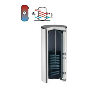 Flamco Standspeicher Duo 750 l, weiß, mit EPS-Isolierung