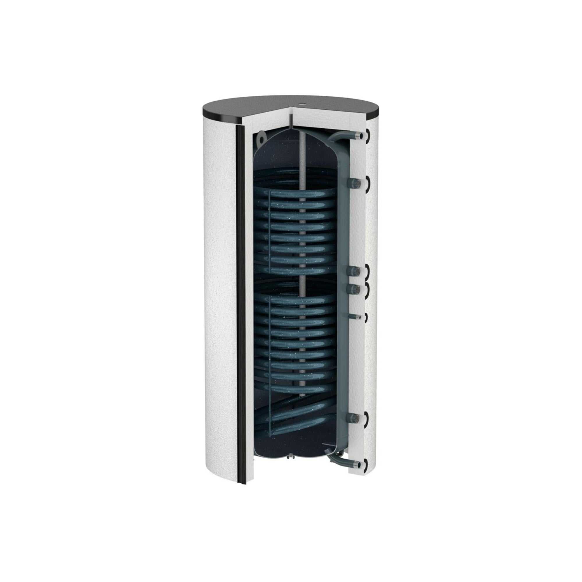 Flamco Standspeicher Duo Solar 750 l, d= 750, weiß, mit EPS-Isolierung