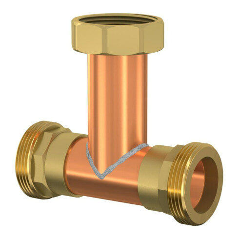 Flamco Té PN 10, G 1 1/2, pour raccordement réservoir auxiliaire
