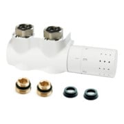 Flamco Ventilhahnblock AutoSar ThermodDesign DG m TH-Kopf + Bl., weiß