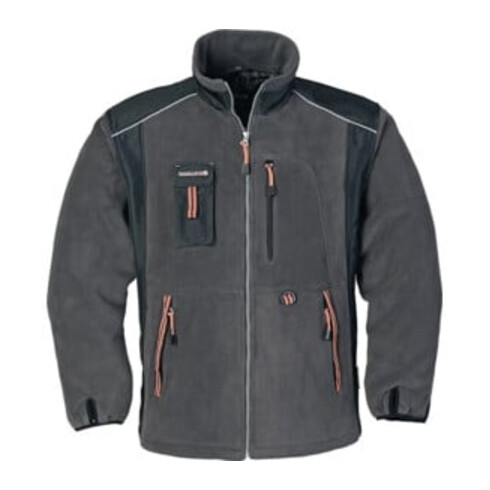 Terrax Fleecejacke dunkelgrau/schwarz/orange