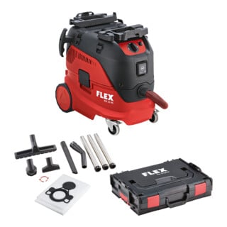 Flex Aspirateur de sécurité VCE 33 LAC-Set + sacs filtrants en non-tissé avec nettoyage automatique, 30 l, classe L