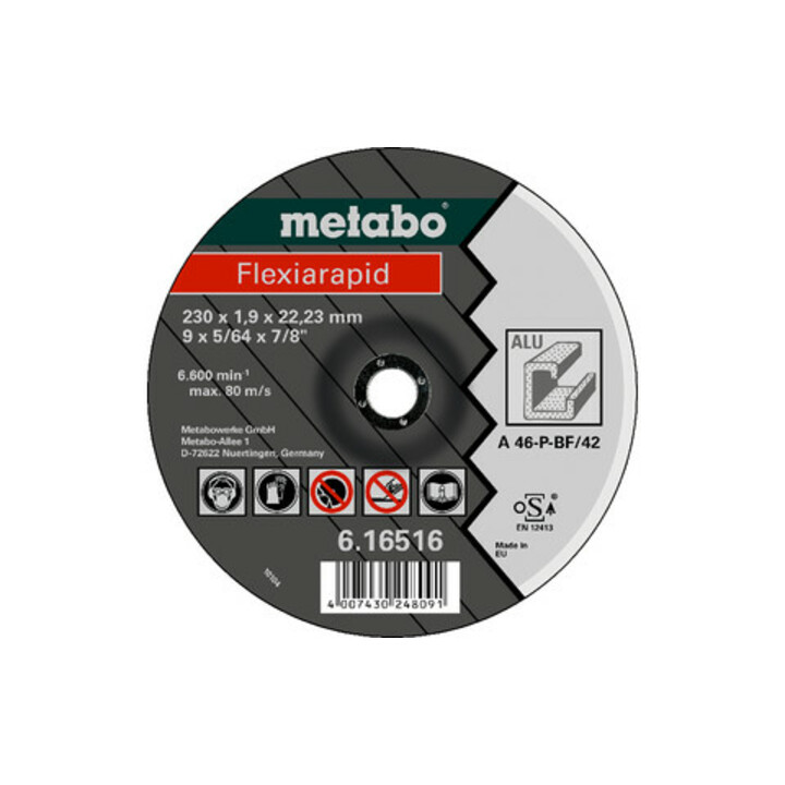 Metabo Disque de tronçonnage Flexiarapid Alu Forme 42