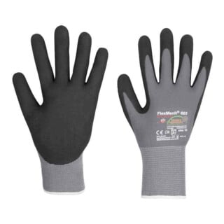 FlexMech 663 Gants Taille 6 gris/noir Nylon/Élasthanne/Mousse de nitrile 10 PA