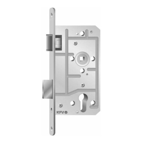 Fliether KFV Einsteckschloss 113-1/2,BB72/8,D55,F20x235rd,ms pol. St-FA,DR