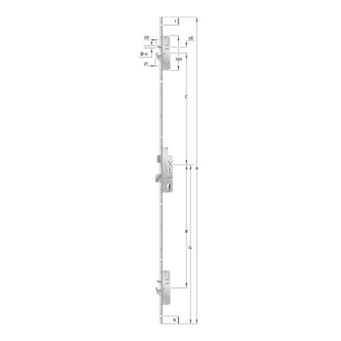 Fliether PAT Verrouillage multiple, PZ, E92, VK9, D45, 24kt, DL/DR