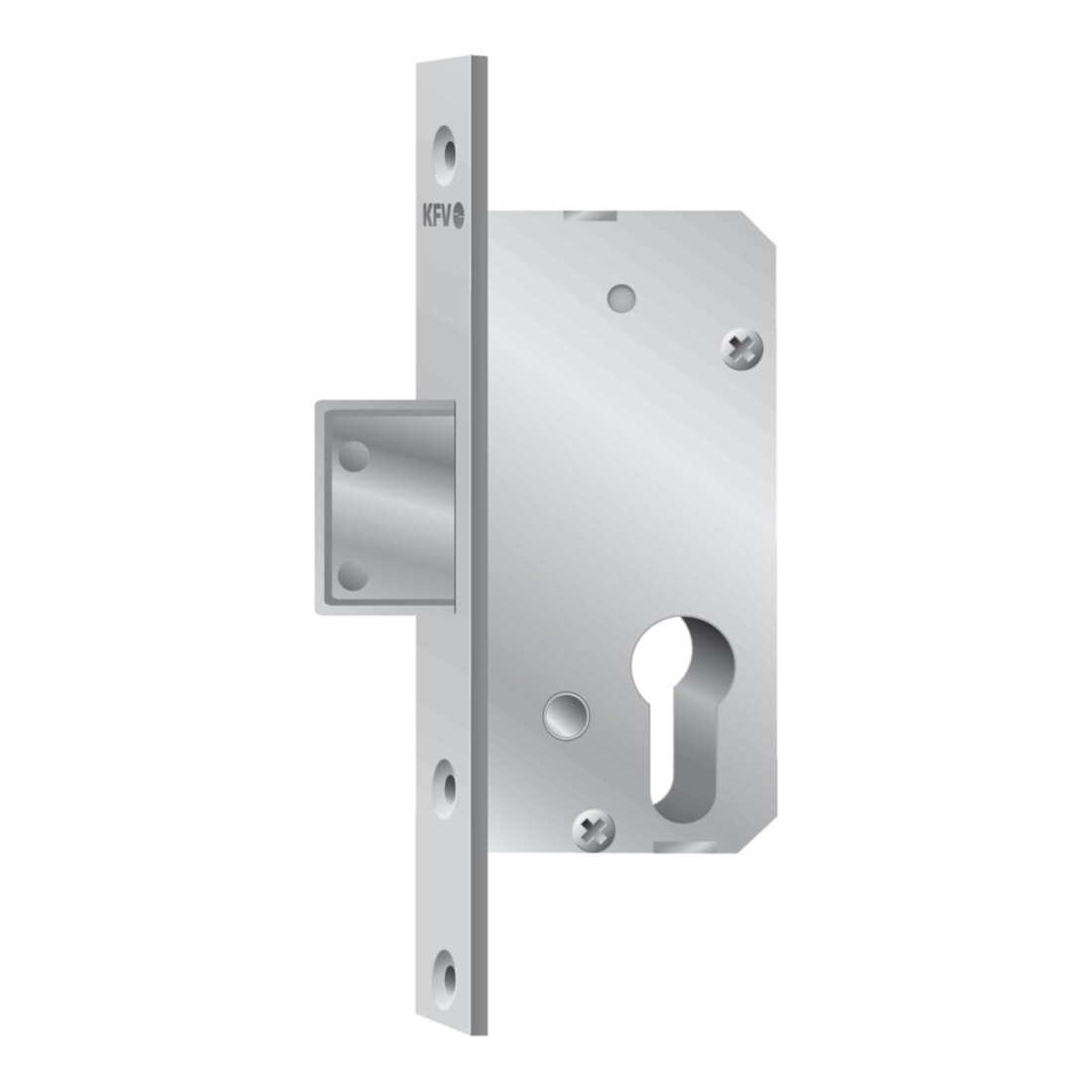 Fliether PT-Einsteckriegelschloss, 60-PZ,D35,24kt,DL/DR Edel
